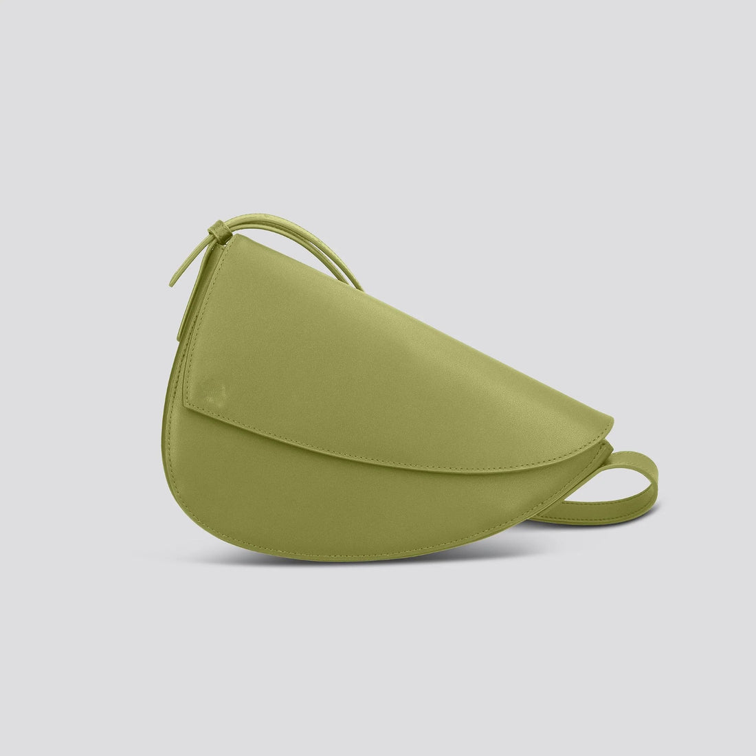 Soft Calfskin Asymmetric Zipper Flap Crossbody Zipper Clutch